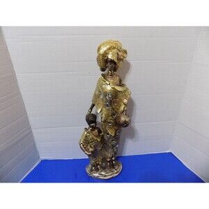 NEW Royal African Queen & Child Statue Figurine Decor Americana